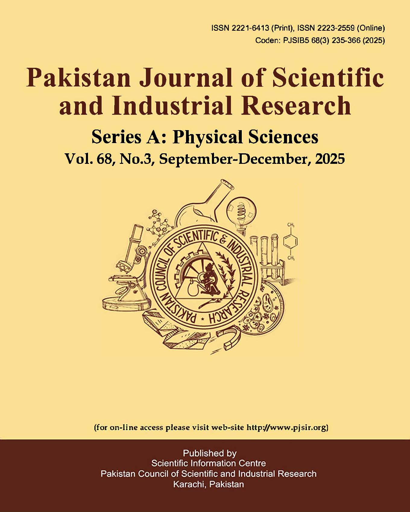 					View Vol. 68 No. 3 (2025): Pakistan Journal of Scientific and Industrial Research Series A: Physical Sciences
				
