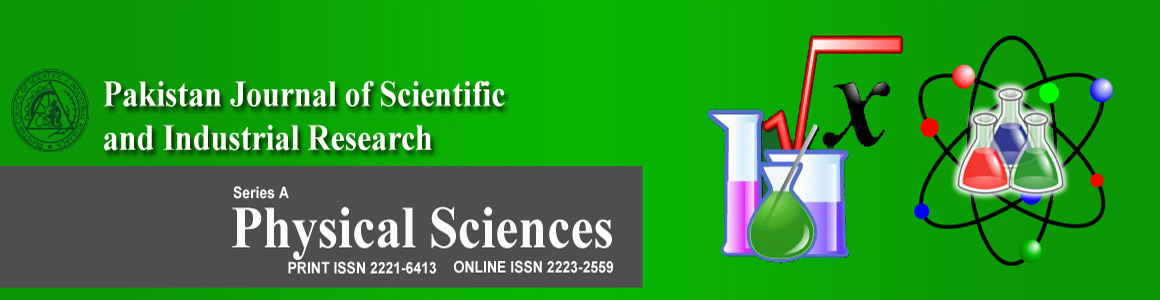 Pakistan Journal of Scientific & Industrial Research